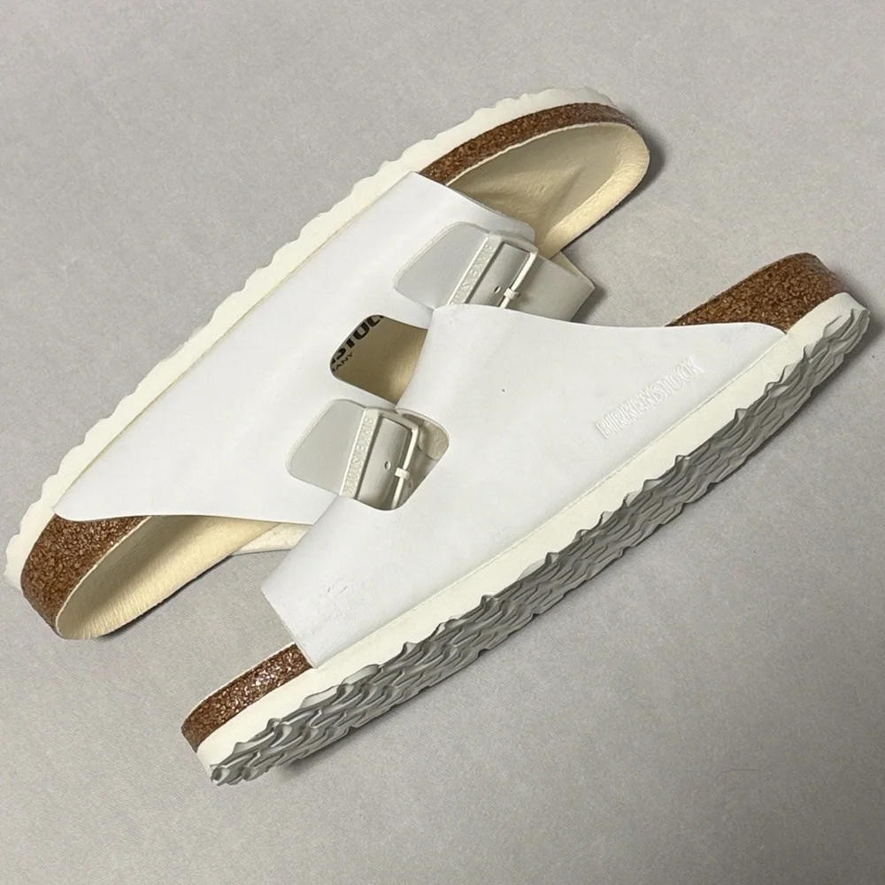 Birkenstock Arizona BS White Sandals Size 41 - Picture 3 of 6